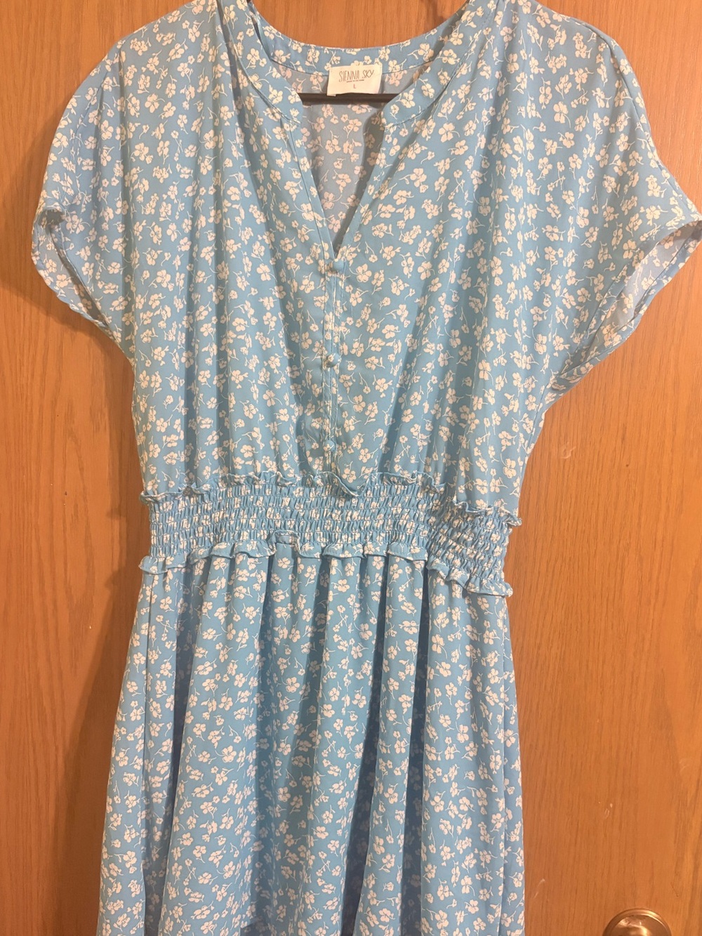 Sienna Sky Light Blue Floral Dress